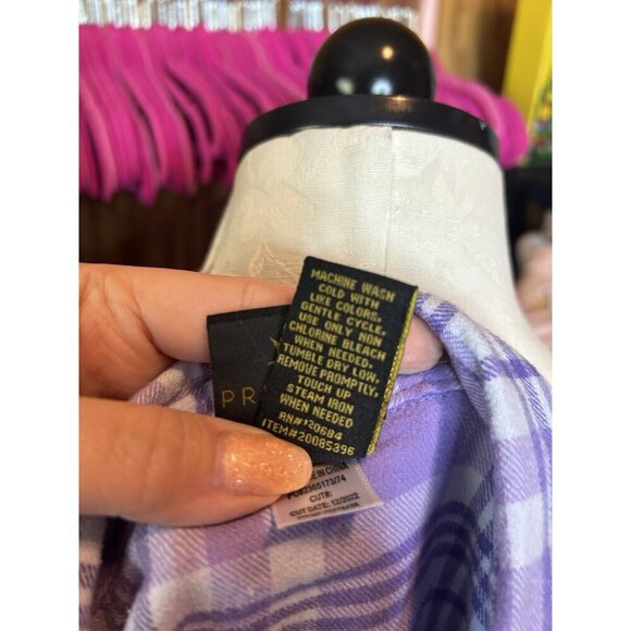 Disney Our Universe Pocahontas Women's Cotton Multicolor Plaid Shirt. Sz M - Picture 12 of 12